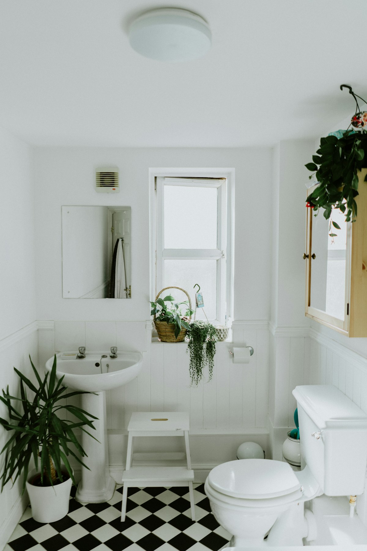 Modern bathroom with walk-in shower